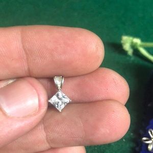 Large CZ with a 925 silver setting